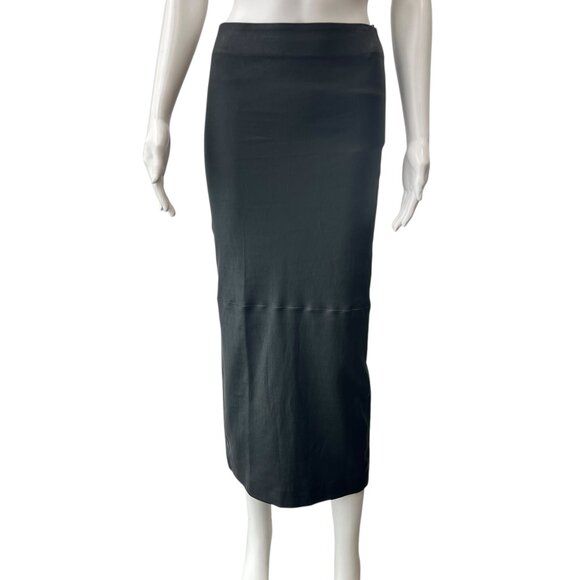 $895 SPRWMN Leather Midi Pencil Tube Skirt size Small - Picture 2 of 8